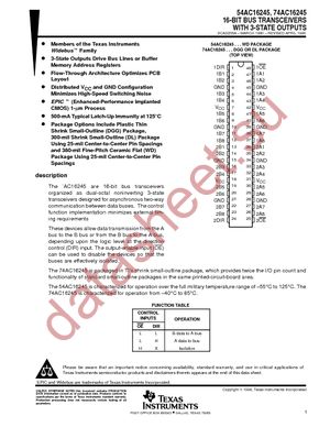 74AC16245DL datasheet  